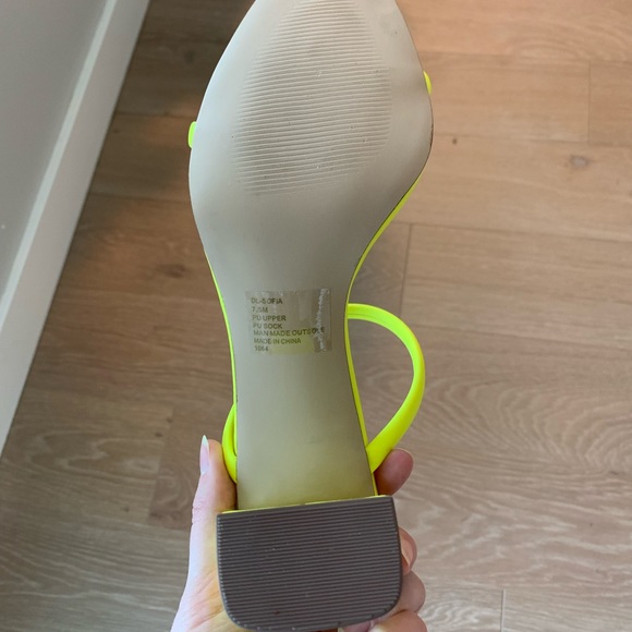 Neon Strappy Sandals - Picture 3 of 3